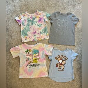 Girls Size 6/7 T-Shirt Lot Including Hello Kitty